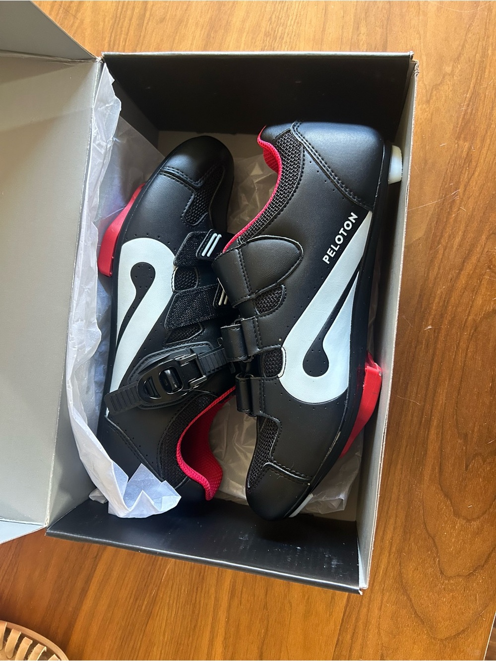Peloton Kids Sneakers - Black, White & Red Accents